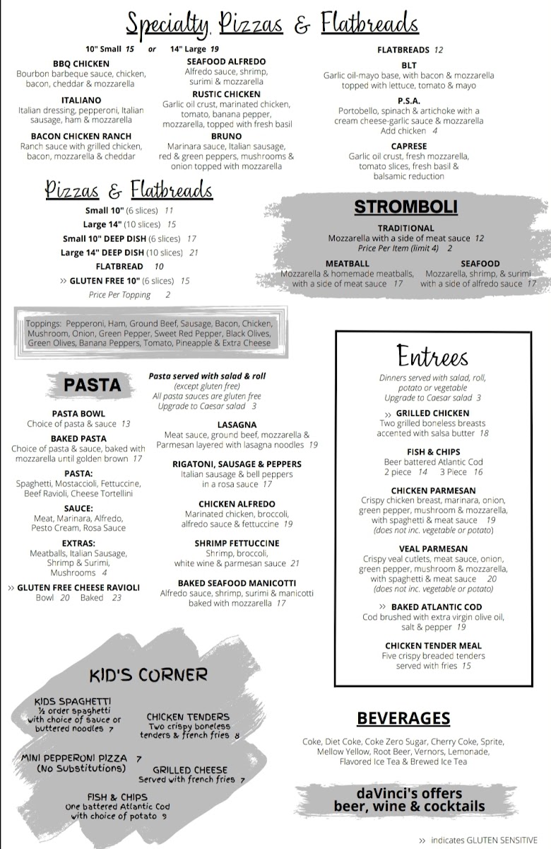 Da Vinci's Restaurant Menu-2