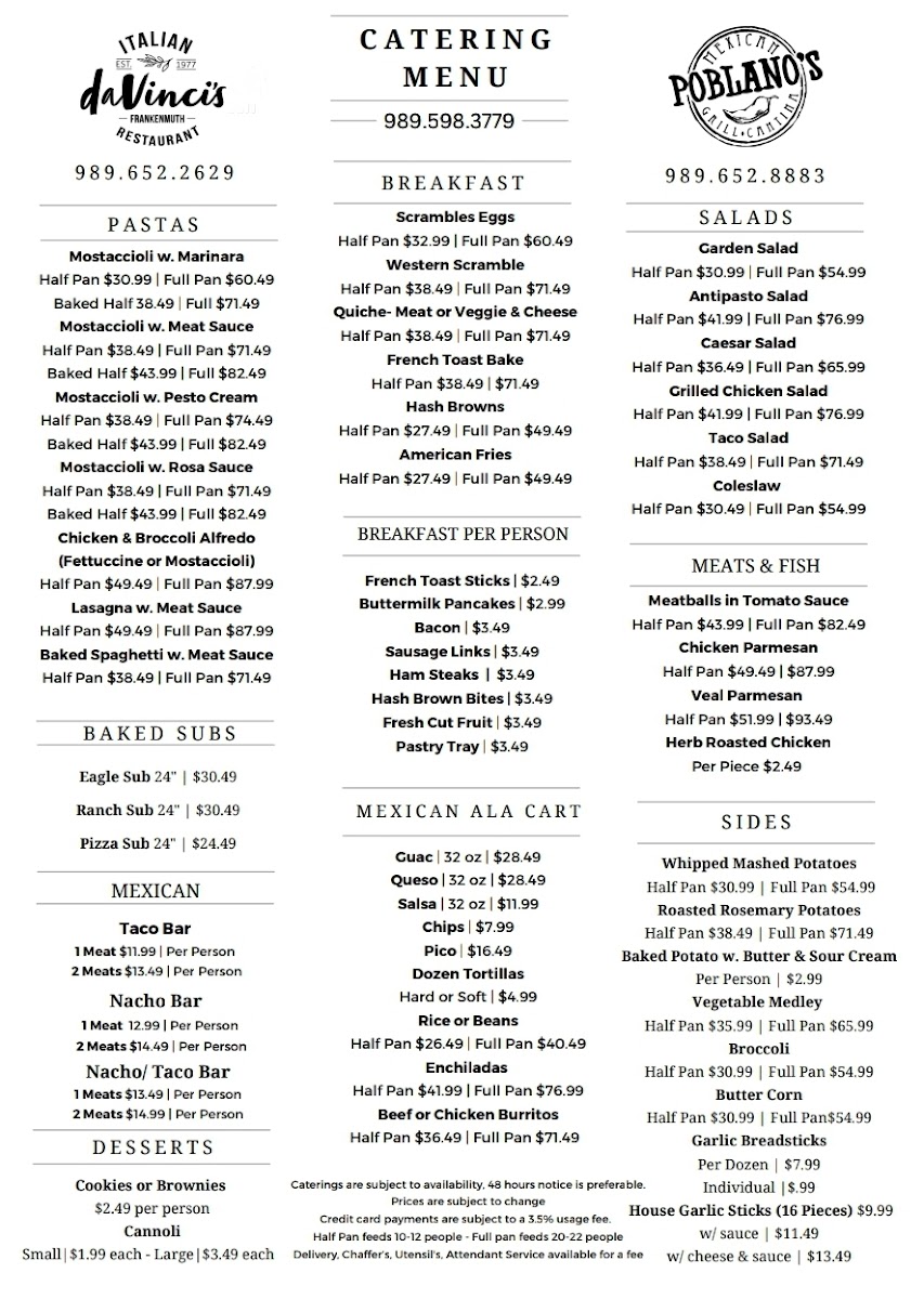 Da Vinci's Restaurant Menu-3